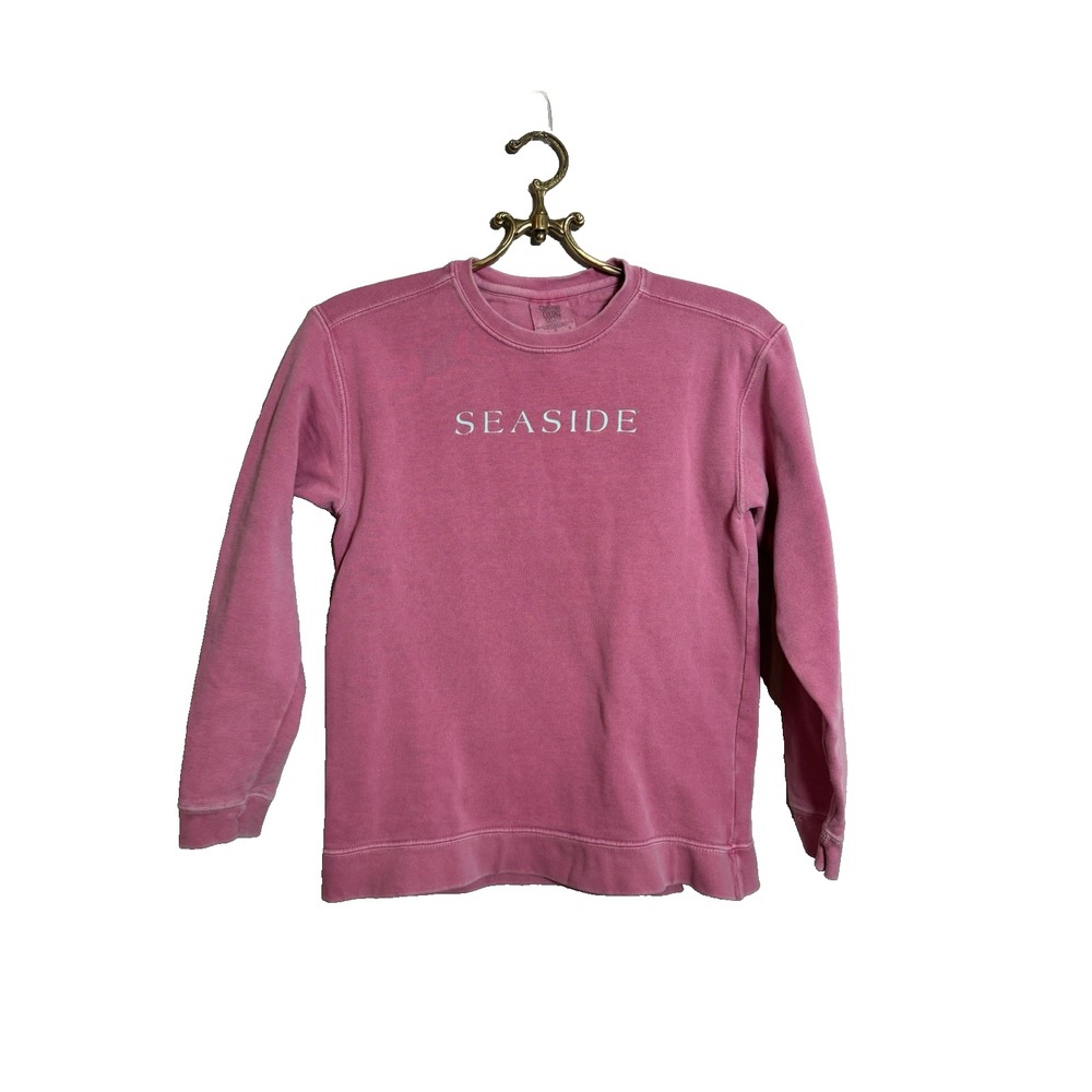 Comfort Colors Youth Seaside Pink Pullover Sweatshirt Size Large
